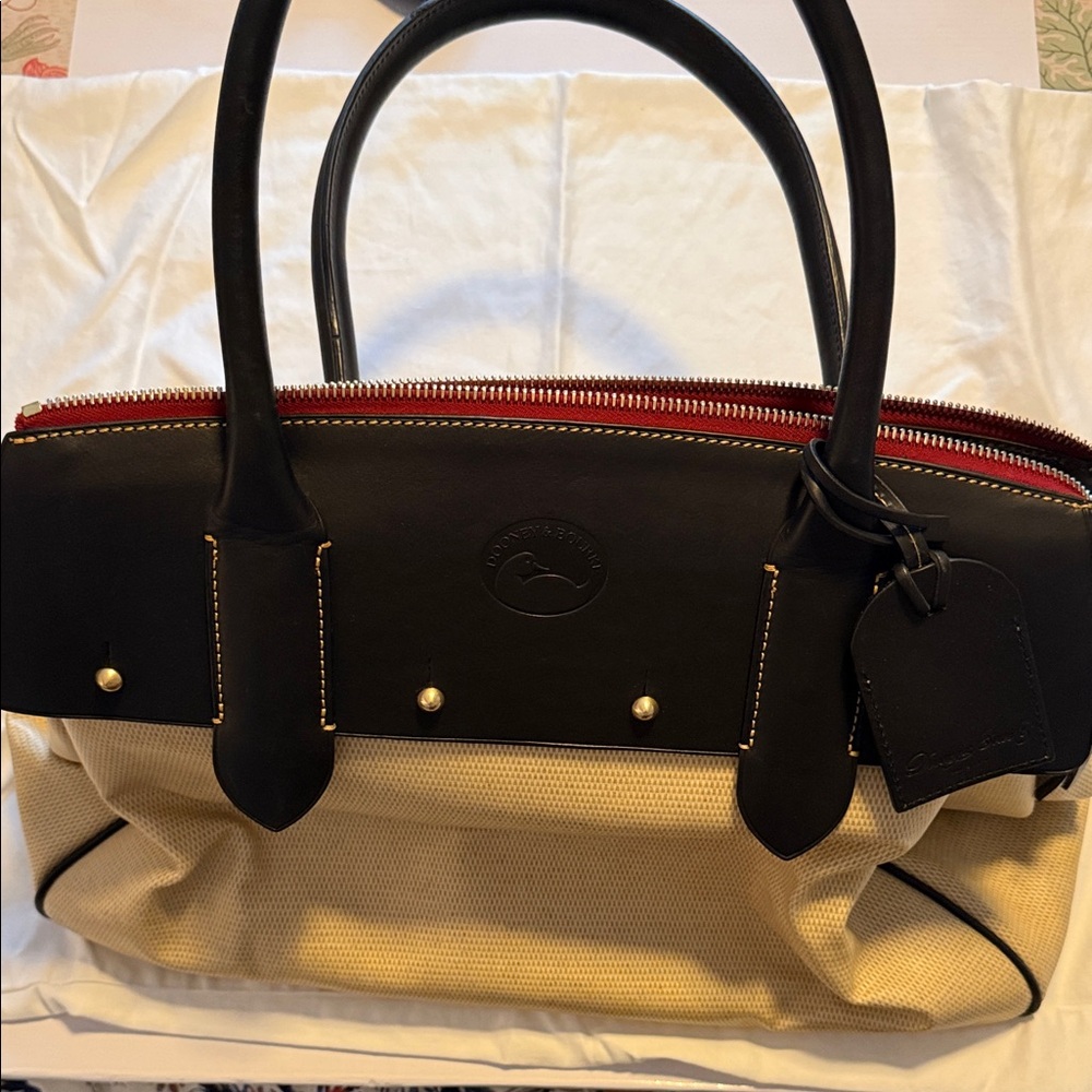 Dooney & Bourke Black and Cream Tote